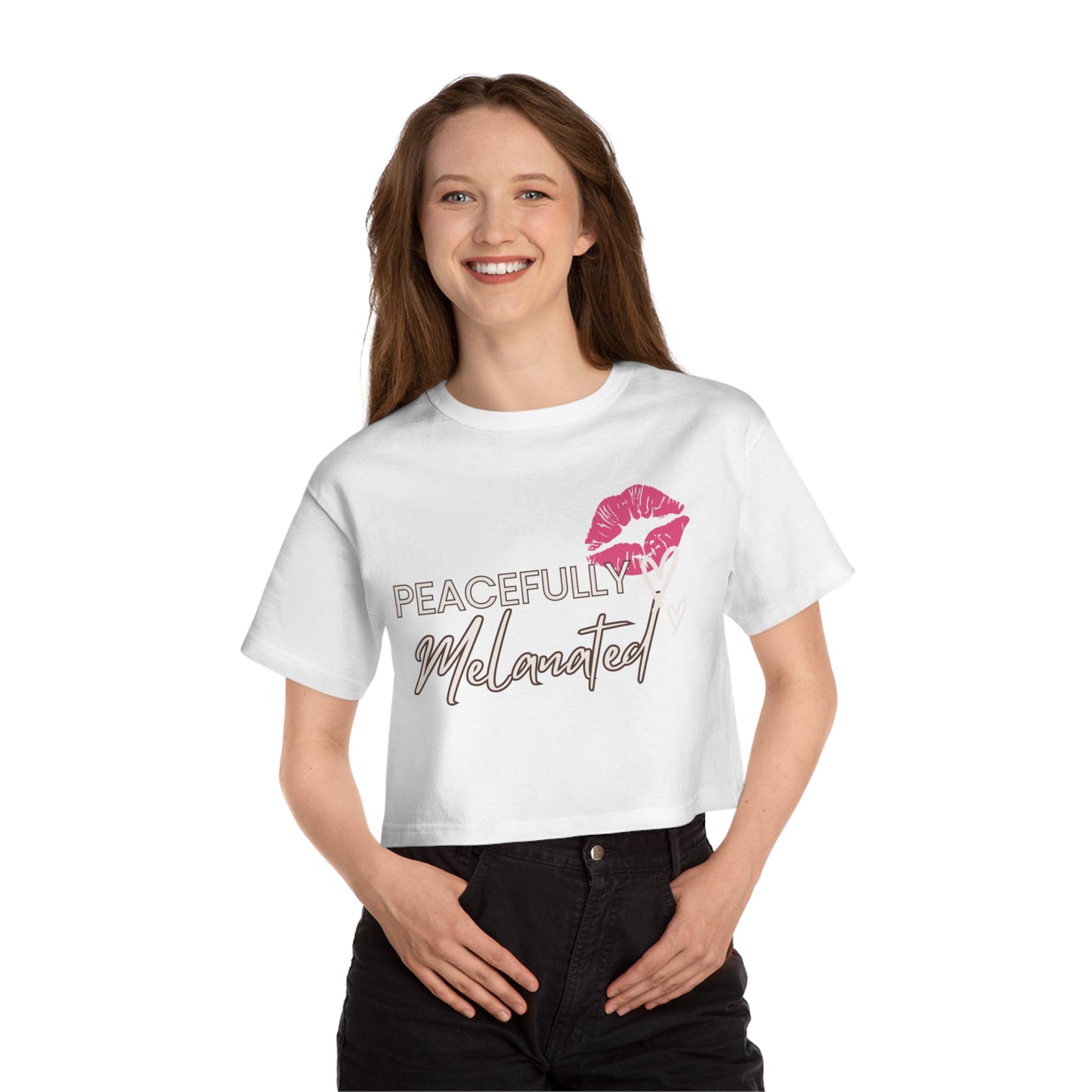 "Peacefully Melanated" Crop Top
 Women's T-Shirt