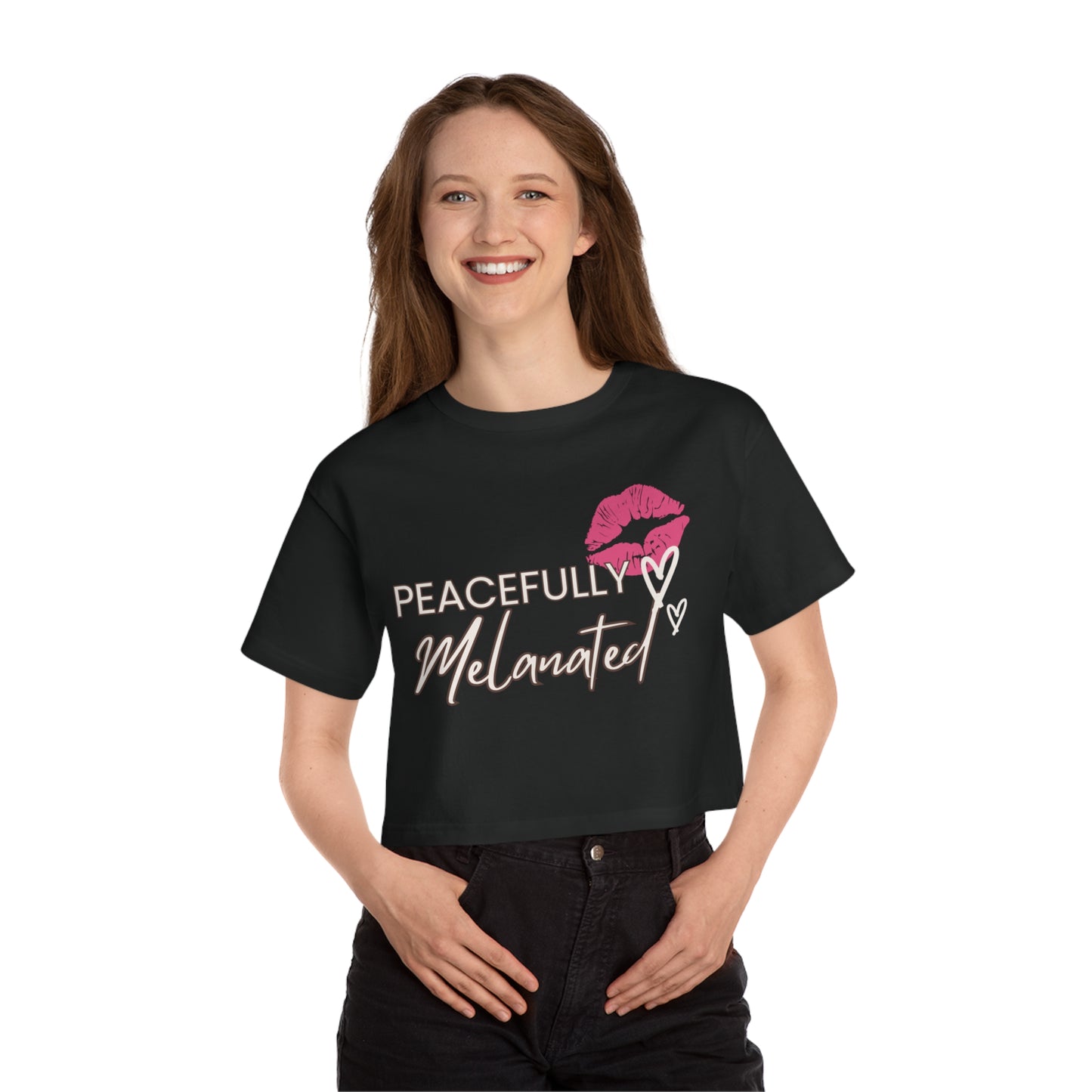 "Peacefully Melanated" Crop Top
 Women's T-Shirt